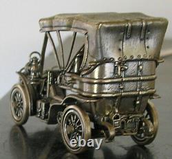Franklin Mint Sterling Silver Miniature Car 1903 Fiat 6 Oz