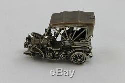 Franklin Mint Sterling Silver Miniature Car 1903 Fiat Damaged
