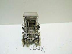 Franklin Mint Sterling Silver Miniature Car 1903 Fiat withOrig. Box