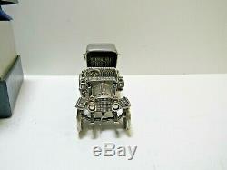 Franklin Mint Sterling Silver Miniature Car 1904 Mercedes Simplex withOrig. Box