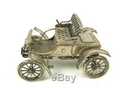 Franklin Mint Sterling Silver Miniature Car 1904 Oldsmobile 143