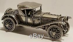 Franklin Mint Sterling Silver Miniature Car 1912 Hispano Suiza
