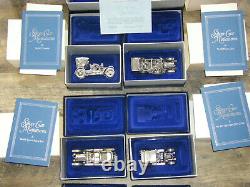 Franklin Mint Sterling Silver Miniature Car Collection Full Set 70 OZ St silver