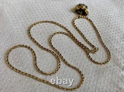 Franklin Mint Sterling Silver Necklace 10K Yellow Gold Eagle 23.75 Fine Jewelry