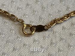 Franklin Mint Sterling Silver Necklace 10K Yellow Gold Eagle 23.75 Fine Jewelry