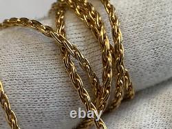 Franklin Mint Sterling Silver Necklace 10K Yellow Gold Eagle 23.75 Fine Jewelry