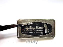 Franklin Mint Sterling Silver OLDEST Bank in Arkansas Mcllroy Bank Ingot Bar