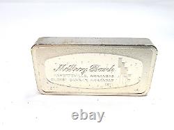 Franklin Mint Sterling Silver OLDEST Bank in Arkansas Mcllroy Bank Ingot Bar