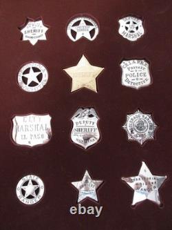 Franklin Mint Sterling Silver Official Badges of the Great Western Lawmen