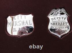 Franklin Mint Sterling Silver Official Badges of the Great Western Lawmen