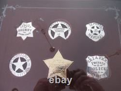 Franklin Mint Sterling Silver Official Badges of the Great Western Lawmen