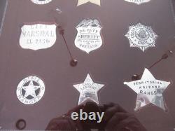 Franklin Mint Sterling Silver Official Badges of the Great Western Lawmen