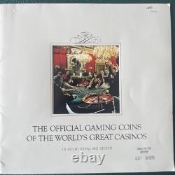 Franklin Mint Sterling Silver Official Gaming Coins of World's Greatest Casinos