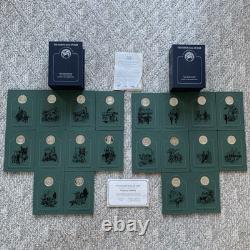 Franklin Mint Sterling Silver Patriots Hall Of Fame Medals Vol's I & II 20 Total