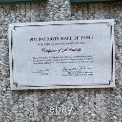 Franklin Mint Sterling Silver Patriots Hall Of Fame Medals Vol's I & II 20 Total