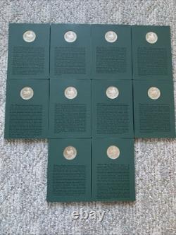 Franklin Mint Sterling Silver Patriots Hall Of Fame Medals Vol's I & II 20 Total