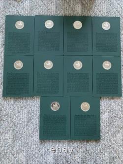 Franklin Mint Sterling Silver Patriots Hall Of Fame Medals Vol's I & II 20 Total