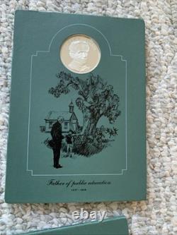 Franklin Mint Sterling Silver Patriots Hall Of Fame Medals Vol's I & II 20 Total