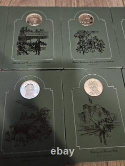 Franklin Mint Sterling Silver Patriots Hall Of Fame Medals Vol's I & II 20 Total