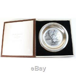Franklin Mint Sterling Silver Plate Along the Brandywine By James Wyeth With COA