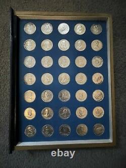 Franklin Mint Sterling Silver Presidential 35 Coin Set