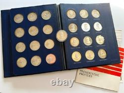 Franklin Mint Sterling Silver Presidential Commemorative Medals 37 pc incl FORD