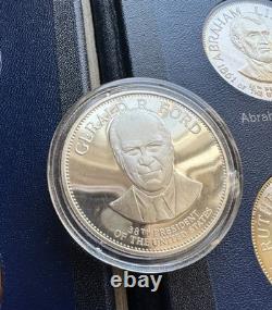 Franklin Mint Sterling Silver Presidential Commemorative Medals 37 pc incl FORD