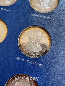 Franklin Mint Sterling Silver Presidential Commemorative Medals 37 pc incl FORD