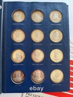 Franklin Mint Sterling Silver Presidential Commemorative Medals 37 pc incl FORD