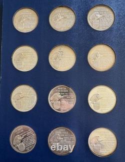 Franklin Mint Sterling Silver Presidential Commemorative Medals 37 pc incl FORD