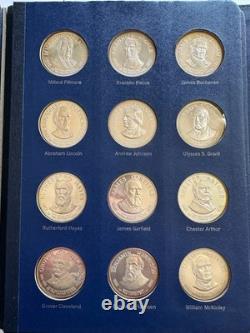 Franklin Mint Sterling Silver Presidential Commemorative Medals 37 pc incl FORD
