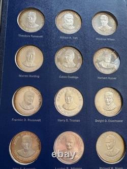 Franklin Mint Sterling Silver Presidential Commemorative Medals 37 pc incl FORD