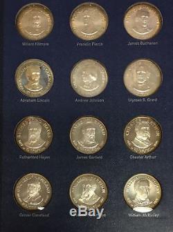 Franklin Mint Sterling Silver Presidential Profiles Commemorative Medals 36pc