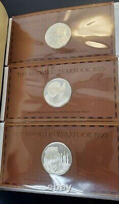 Franklin Mint Sterling Silver Proof Medallic Yearbook 1975 Limited Edition