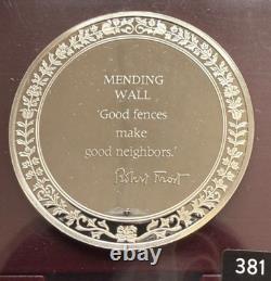 Franklin Mint Sterling Silver Rockwell, Frost Mending Wall 30gm