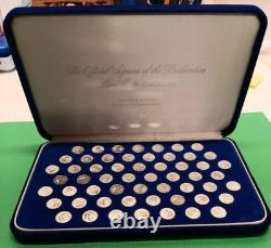 Franklin Mint Sterling Silver Signers of the Declaration Set 56 Mini Coins
