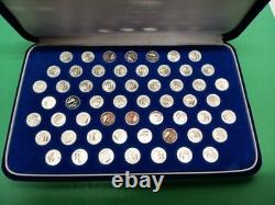 Franklin Mint Sterling Silver Signers of the Declaration Set 56 Mini Coins