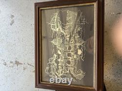 Franklin Mint Sterling Silver Silhouette Picture of Rome Italy By Ressler