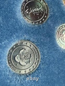 Franklin Mint Sterling Silver States of the Union Mini Set 50 Coins Fractional