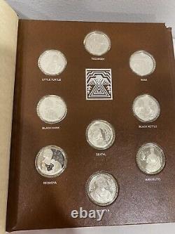 Franklin Mint Sterling Silver The Great American Indian Chiefs Medal Collection