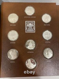 Franklin Mint Sterling Silver The Great American Indian Chiefs Medal Collection