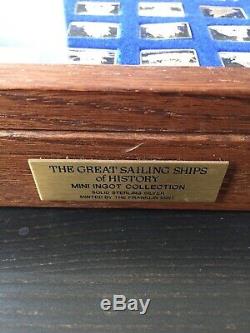 Franklin Mint Sterling Silver The Great Sailings Ships Of History Mini Ingot