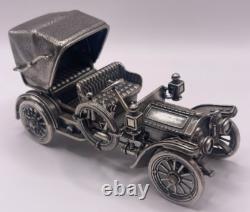 Franklin Mint Sterling Silver Vintage Miniature Car 1904 Mercedes Simplex