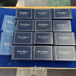 Franklin Mint Sterling Silver Vintage Miniature Silver Cars Model Collection Set