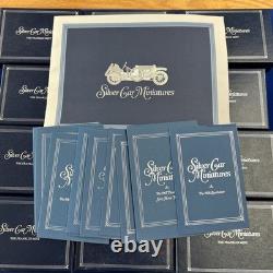 Franklin Mint Sterling Silver Vintage Miniature Silver Cars Model Collection Set