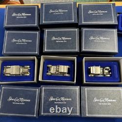Franklin Mint Sterling Silver Vintage Miniature Silver Cars Model Collection Set