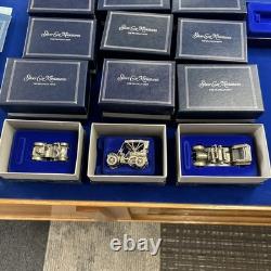 Franklin Mint Sterling Silver Vintage Miniature Silver Cars Model Collection Set