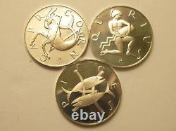 Franklin Mint Sterling Silver Zodiac Medals Set, 12 Medallions