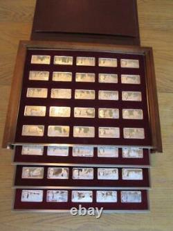 Franklin Mint The 100 Greatest Americans Silver Bars -original Case-100 Troy Oz