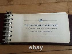 Franklin Mint The 100 Greatest Americans Silver Ingots, Book, Collector's Case